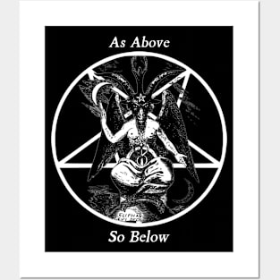 As Above So Below - Esoteric Baphomet Goth Pentagram Posters and Art